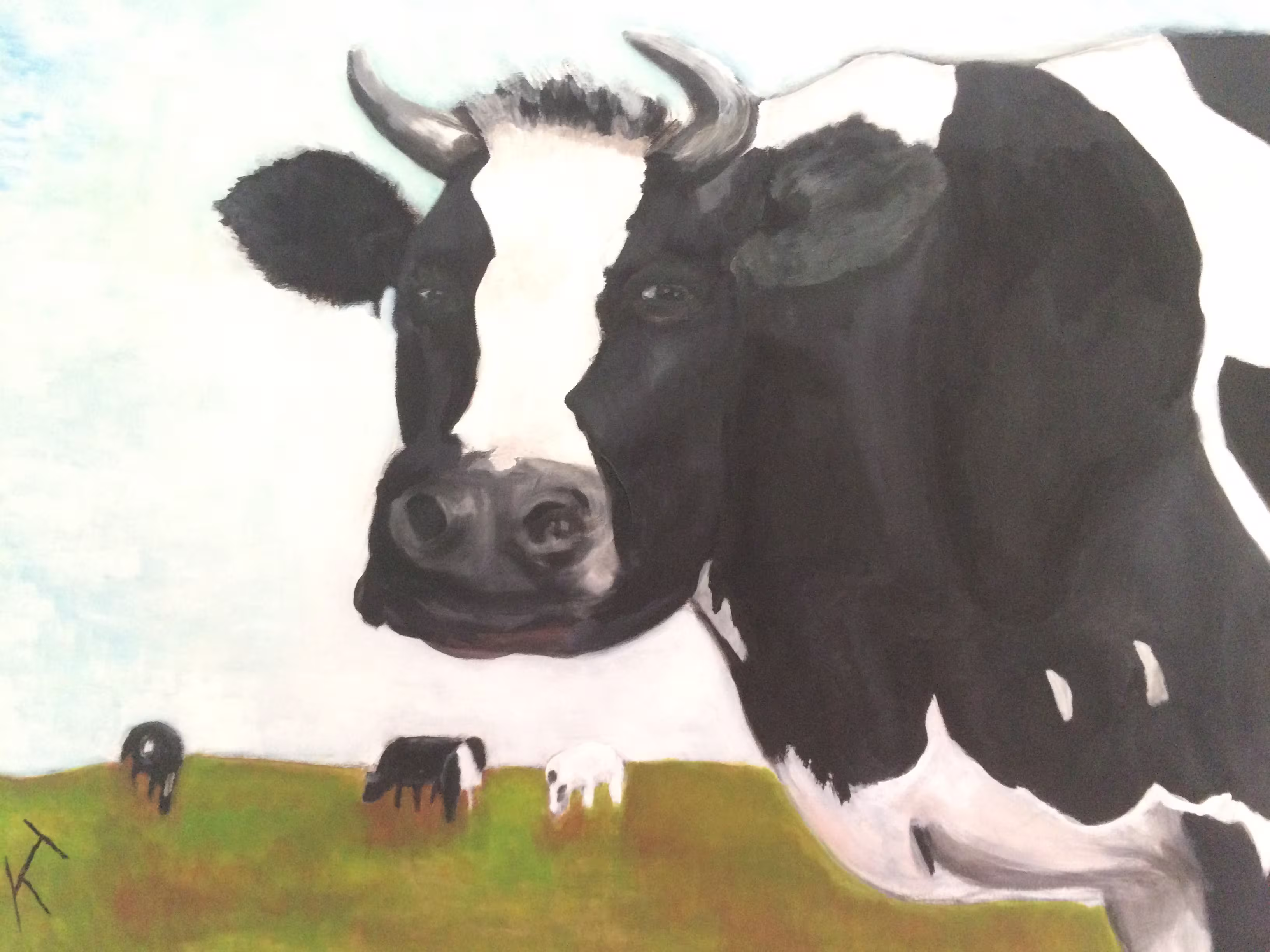 Koe - Acryl op canvas Koe - Acryl op canvas